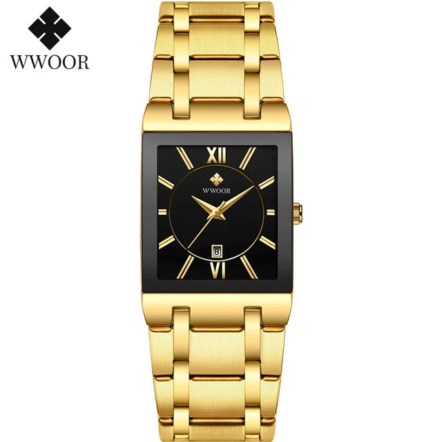Relogio Feminino 2024 WWOOR New Women Watches Top Brand Luxury Blue Women's Bracelet Square Watch Ladies Dress Quartz WristWatch