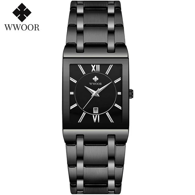 Relogio Feminino 2024 WWOOR New Women Watches Top Brand Luxury Blue Women's Bracelet Square Watch Ladies Dress Quartz WristWatch