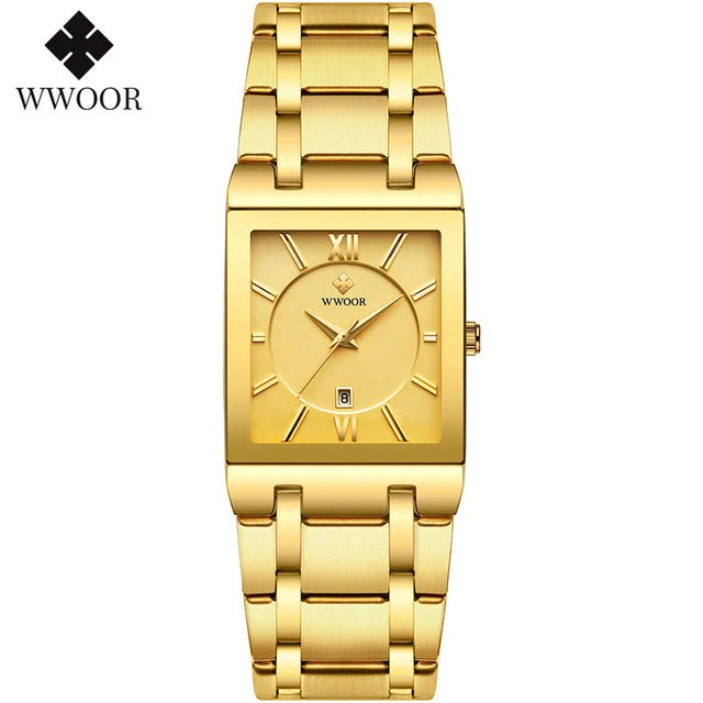Relogio Feminino 2024 WWOOR New Women Watches Top Brand Luxury Blue Women's Bracelet Square Watch Ladies Dress Quartz WristWatch