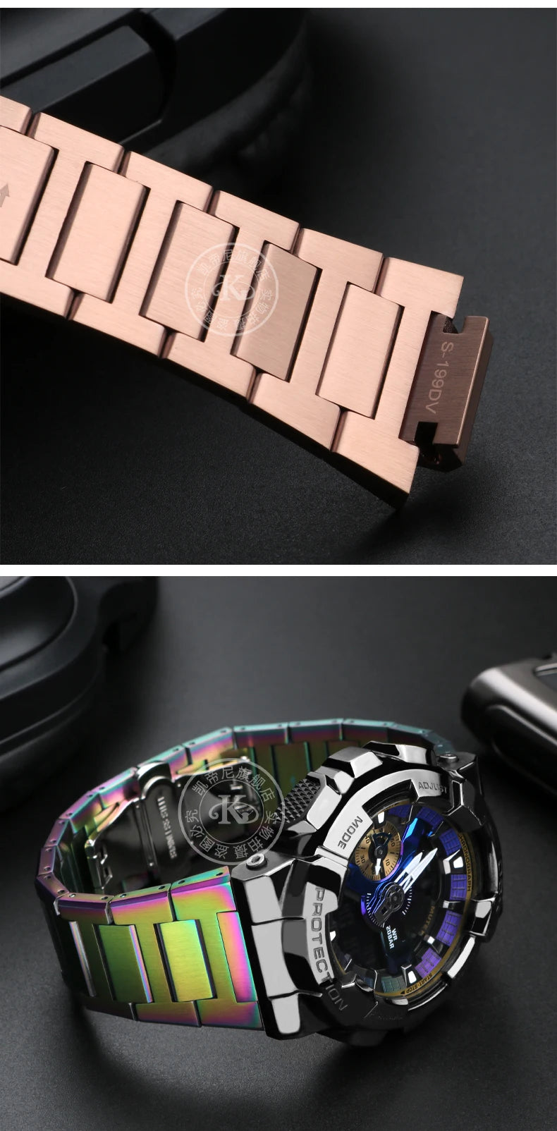 For Casio GA-2100 GM2100 watchband G-SHOCK farmhouse oak modified refined steel watch chain steel men's strap wristband Bracelet