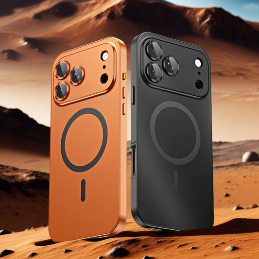 Luxury Aluminum Metal Frame Magsafe Phone Case For iPhone 17 Air 16 15 14 13 12 Pro Max Plus Magnetic Charge Shockproof PC Cover