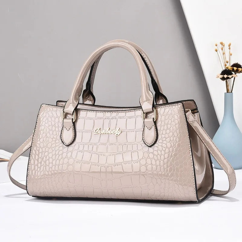 Brand High Quality Crocodile Patterned Women Bags Elegant Women's Handbag Large Capacity Commute Bag Vintage Messenger Bag