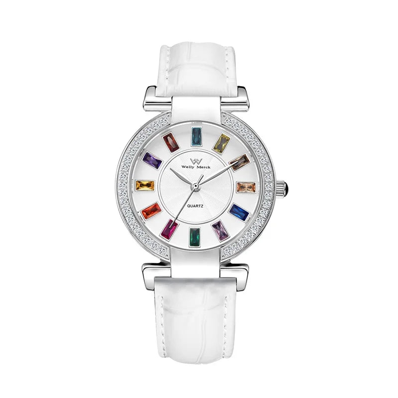 WM Watch Lady Quartz Watch Women Simple Classic Sapphire Colorful Elegant Retro Waterproof Welly Merck Woman Watches 078L-WM