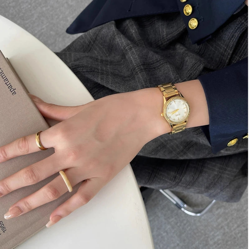 2025 New Woman Wrist Watches Dress Gold Watch Women Crystal Diamond Watches Stainless Steel Silver Watch Women