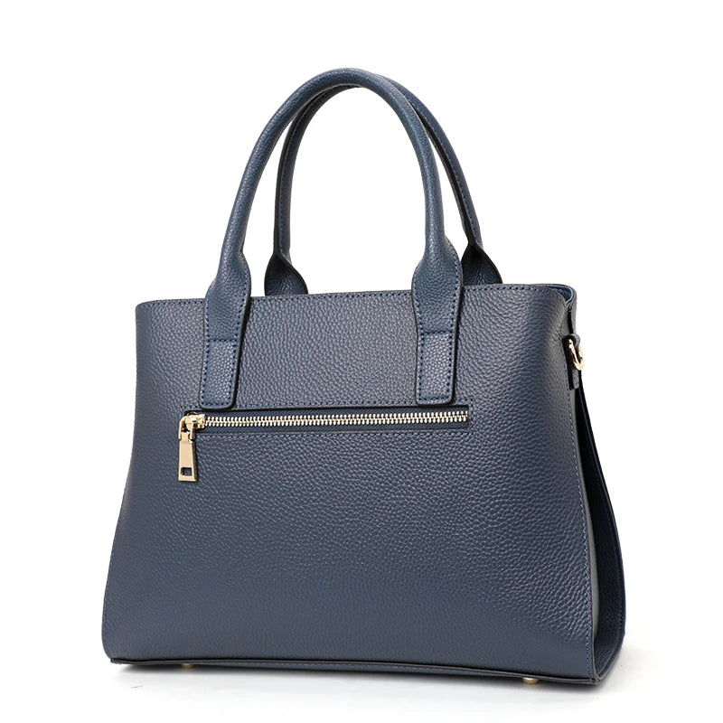 New Crocodile Pattern Women's Handbag Fashionable and Versatile, High Grade, Large Capacity Cowhide Commuter Bag