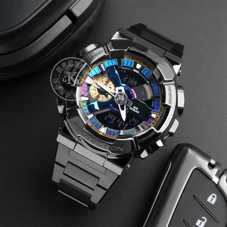 For Casio GA-2100 GM2100 watchband G-SHOCK farmhouse oak modified refined steel watch chain steel men's strap wristband Bracelet