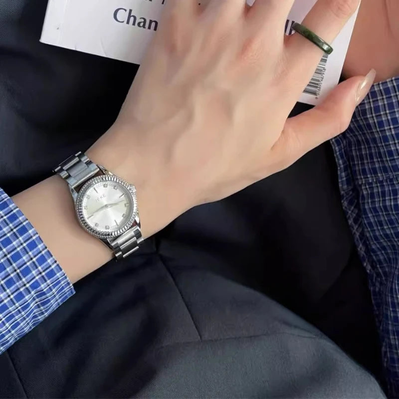 2025 New Woman Wrist Watches Dress Gold Watch Women Crystal Diamond Watches Stainless Steel Silver Watch Women