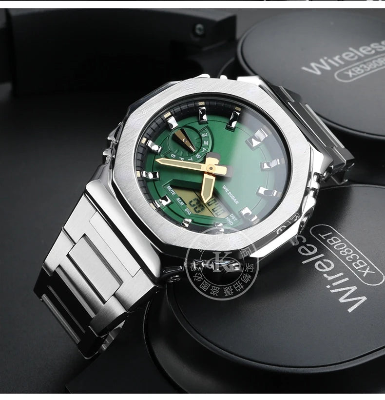 For Casio GA-2100 GM2100 watchband G-SHOCK farmhouse oak modified refined steel watch chain steel men's strap wristband Bracelet