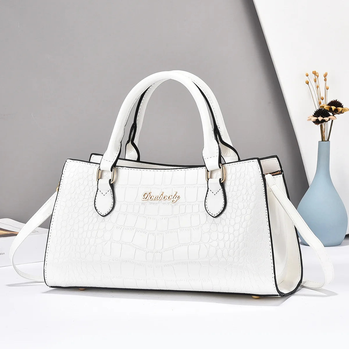 Brand High Quality Crocodile Patterned Women Bags Elegant Women's Handbag Large Capacity Commute Bag Vintage Messenger Bag