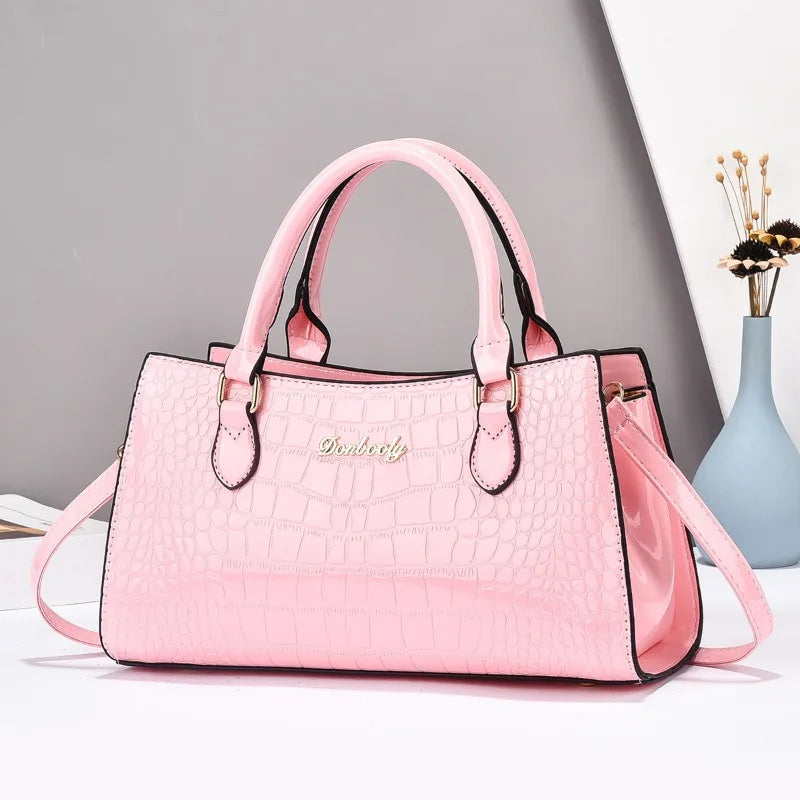 Brand High Quality Crocodile Patterned Women Bags Elegant Women's Handbag Large Capacity Commute Bag Vintage Messenger Bag