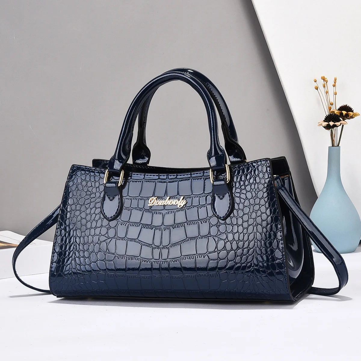 Brand High Quality Crocodile Patterned Women Bags Elegant Women's Handbag Large Capacity Commute Bag Vintage Messenger Bag