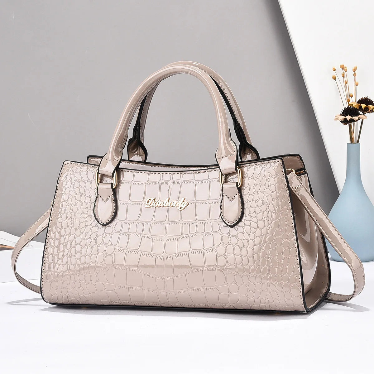 Brand High Quality Crocodile Patterned Women Bags Elegant Women's Handbag Large Capacity Commute Bag Vintage Messenger Bag