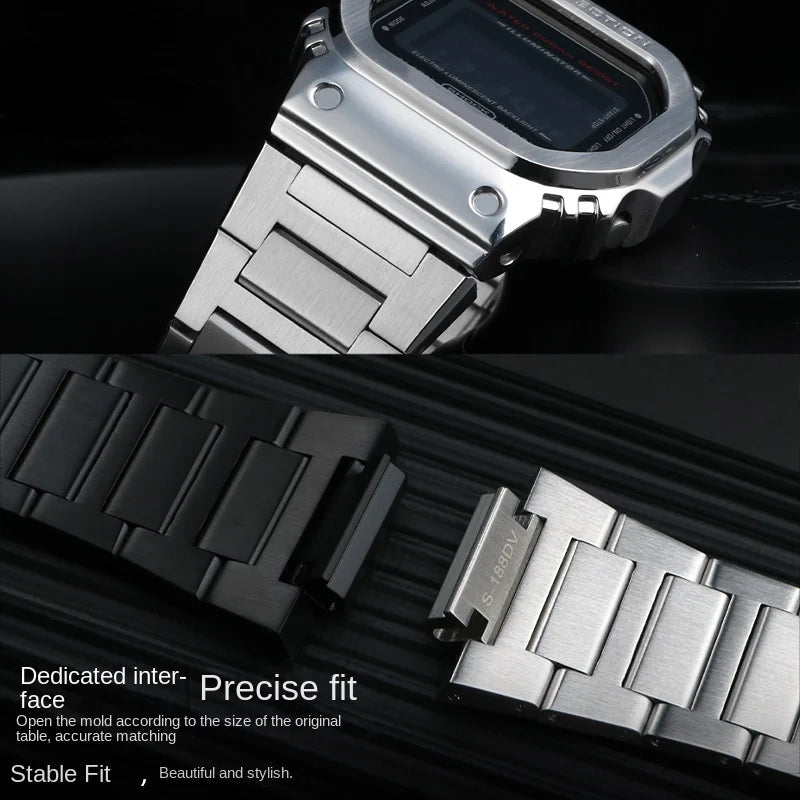 For Casio GA-2100 GM2100 watchband G-SHOCK farmhouse oak modified refined steel watch chain steel men's strap wristband Bracelet