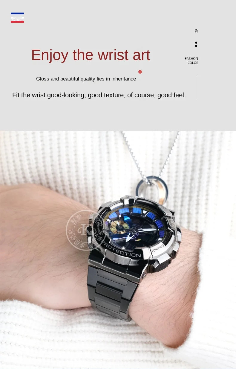 For Casio GA-2100 GM2100 watchband G-SHOCK farmhouse oak modified refined steel watch chain steel men's strap wristband Bracelet