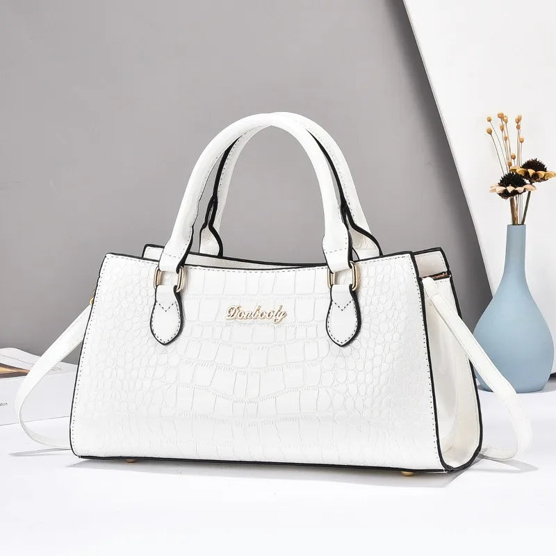 Brand High Quality Crocodile Patterned Women Bags Elegant Women's Handbag Large Capacity Commute Bag Vintage Messenger Bag