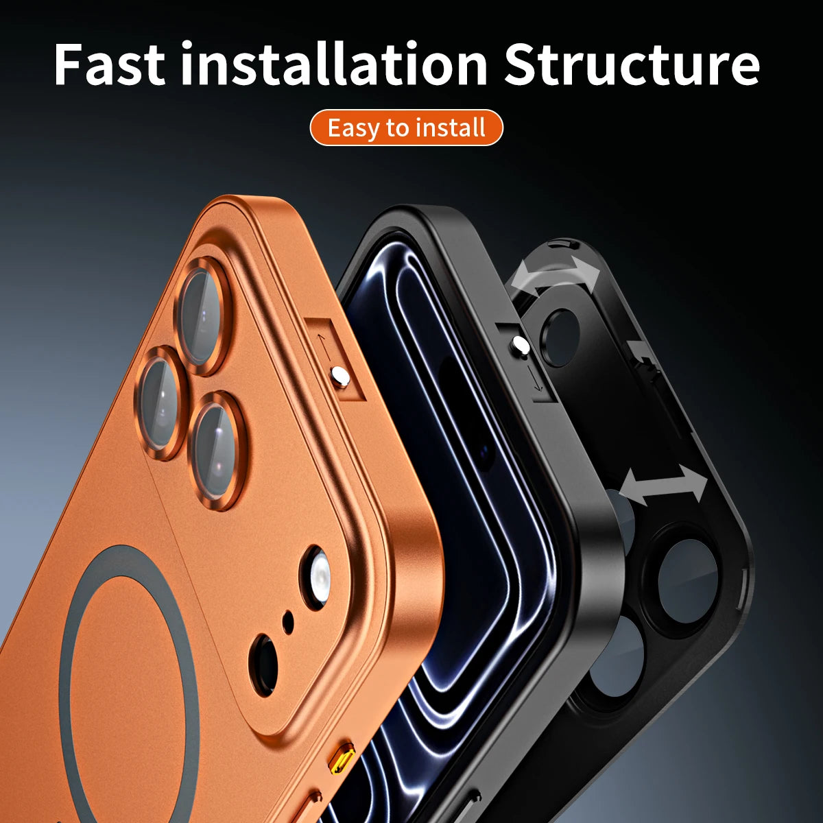 Luxury Aluminum Metal Frame Magsafe Phone Case For iPhone 17 Air 16 15 14 13 12 Pro Max Plus Magnetic Charge Shockproof PC Cover