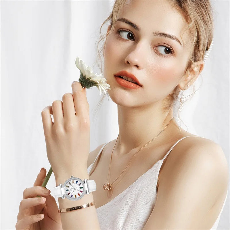 WM Watch Lady Quartz Watch Women Simple Classic Sapphire Colorful Elegant Retro Waterproof Welly Merck Woman Watches 078L-WM